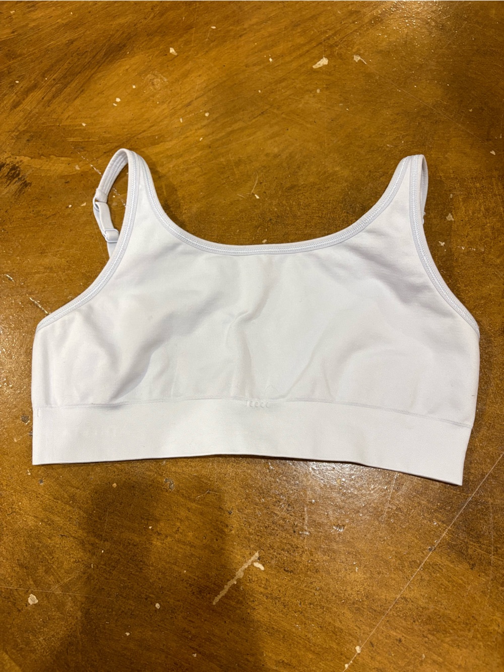 Athleta White Scoop Neck Sports Bra Top